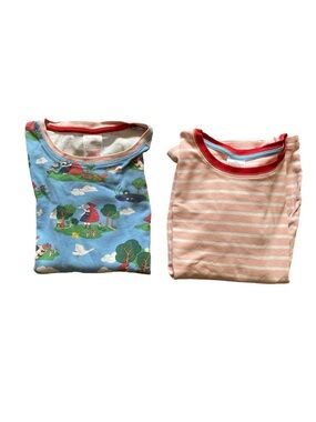 Mini Boden - Bundle of 2 pajama tops - pink stripe and red riding hood - size 11